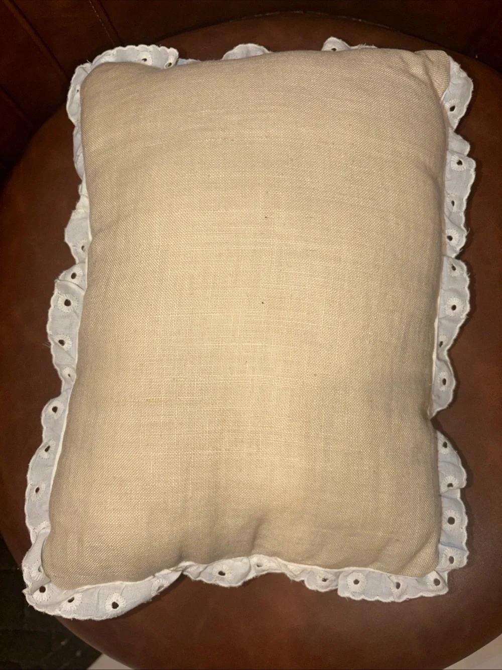 Vintage Hand Stitched Yellow Bird Floral Pillow  Handmade Throw Accent Granny